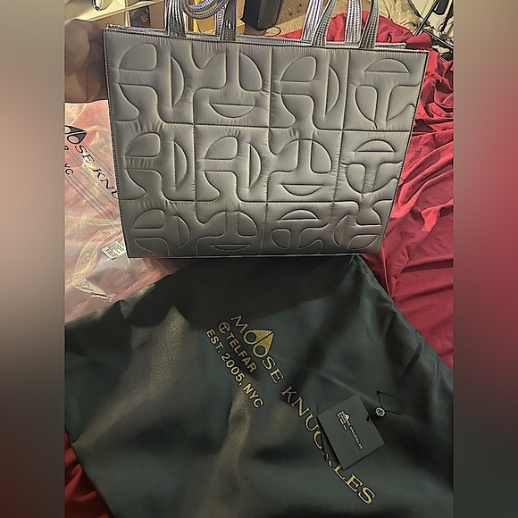 Brand new unused Large Silver Telfar X Mooseknuckle collab Tote - Picture 3 of 4